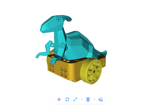 parasaurolophus robot mechanical toys 3ddesign assembly coding dinosaur kids stem toy 3d print model - Mito3D