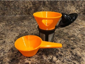 k cup funil colher cozinha jantar 3d print model - Mito3D