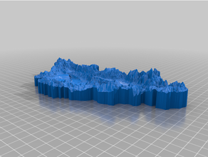 See tahoe Becken Topobathie 3d Karte topo Bathymetrie Elevation 3d print model - Mito3D