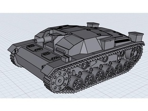 stug 3b vehiculos 15mm 28mm tornillo acción llamas guerra iii mesa juego azar tanque juegos ww2 3d print model - Mito3D
