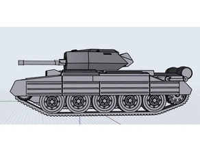 crusader iii vehicles 15mm scale british tank desert rats flames war wargame wargames wargaming tanks ww2 3d print model - Mito3D