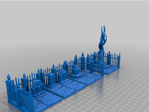 graveyard tiles games dungeon tile dungeons dragons tree 3d print model - Mito3D