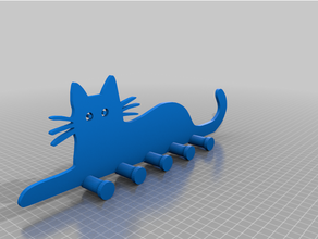 chat clé titulaire soutien décor 3d print model - Mito3D