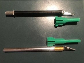 pasatiempo cuchillo anti roll seguridad gorra herramientas xacto 3d print model - Mito3D