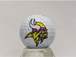 minnesota vikings logo 2d art egg-bot eggbot golf ball spherebot 3d print model - Mito3D