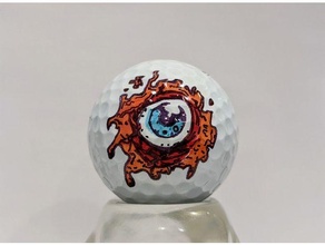 olho ilustração 2d arte egg bot Eggbot golfe bola sphere spherebot 3d print model - Mito3D