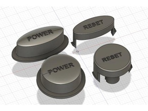 sega Saturno + Reiniciar botones oval versiones extensión vídeo juegos 3d impreso botón 3d print model - Mito3D