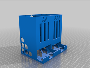 skeletonized battery holder aa aaa organization 3d print model - Mito3D