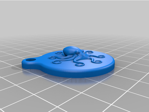 lulzbot porte clés poulpe 3d print model - Mito3D