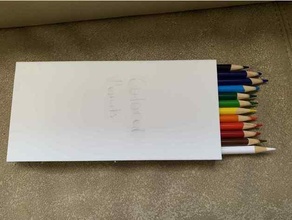 colored pencil box containers pencilcase pencilholder case holder 3d print model - Mito3D