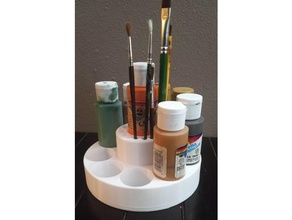 paint & brushes stand art tools brush organizer holder 3d print model - Mito3D