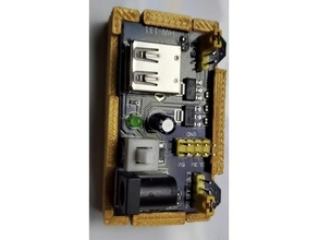 breadboard power supply holder 3d printer accessories 12v arduino box mount 3d print model - Mito3D