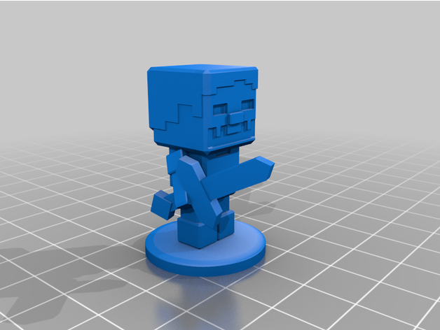 Minecraft zombi minyatür oyuncak oyun Aksesuarlar rakamlar minifig mini figür mafya ölümsüz 3D print model - Mito3D