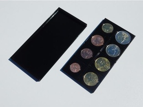 estuche para monedas euro coin case 3d print model - Mito3D