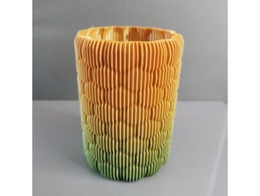 striped bubble vase 01 decor decoration easy planter pot stripes mode vasemode 3d print model - Mito3D