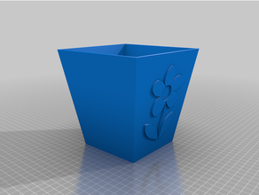spazzatura bagno cestino cr10v2 creality fiore vaso 3d print model - Mito3D