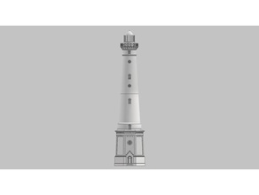 Leuchtturm leuchtturm Gebäude Strukturen 187 borkum ho scale modelleisenbahn 3d print model - Mito3D