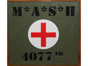 mash logo signs & logos 3d print model - Mito3D