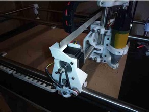 mpcnc sürüklemek Zincir Demiryolu binmek nema 23 kendin yap Kulp destek stepper motor 3d print model - Mito3D