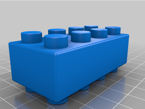 çift toplu iğne tuğla terminal bloğu uyumlu Lego Duplo inşaat oyuncaklar 2x4 Frankenstein 3d print model - Mito3D