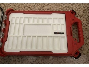 milwaukee packout metric 3 8 impact socket tray remix - adapter slot tool holders & boxes 3d print model - Mito3D