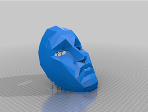 adam maske kalamar oyun ağ karıştırıcı destekler oyunu 3d print model - Mito3D