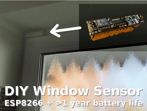ventana sensor esp8266 based electrónica gato solapa puerta 3d print model - Mito3D