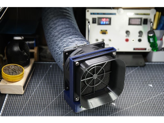 humo extractor bricolaje diy ventilador fumar amortiguador soldadura herramienta 3D print model - Mito3D