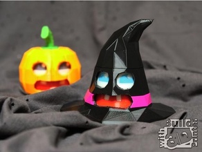 face changing halloween witch hat mechanical toys decoration jack-o-lantern spooky toy 3d print model - Mito3D