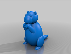marmotta sculture animale miniatura 3d print model - Mito3D