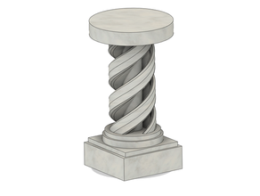 twirly pedestal v2 art pedestal pillar twisted pedestal 3d print model - Mito3D