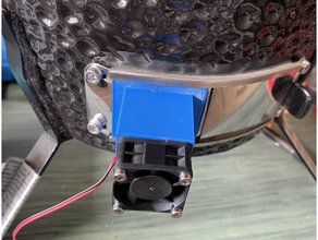 Ventilator montieren Mini Kamado Grillchef landmann Maschine Werkzeuge Grill Temperatur Steuerung 3d print model - Mito3D