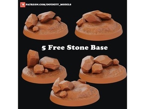 stone base 40 mm models 28mm 40mm boardgame fantasy game miniature wargame 3d print model - Mito3D
