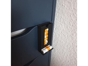 aa Batterie Halter Unterstützung Aufhänger Spender Ikea Alex Organisation 3d print model - Mito3D