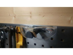 carré cheville planche sécurité lunettes protection titulaire soutien main outils 3d print model - Mito3D