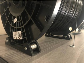 spool roller large spools 3d printer accessories 10kg ball bearing filament holder football 3d print model - Mito3D