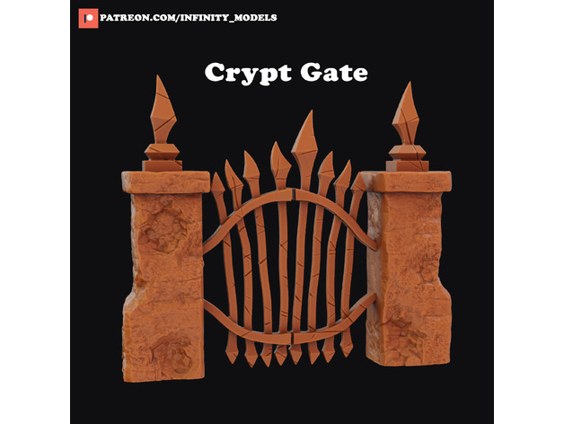 cripta portão modelos 28mm caos fantasia jogos tampo mesa Morto vivo vampiro jogo guerra 3D print model - Mito3D
