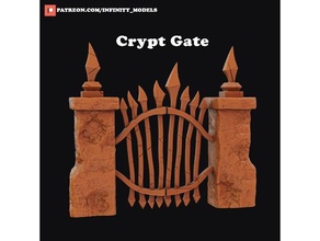 crypt gate models 28mm chaos crypt fantasy game gate tabletop undead vampire wargame 3d print model - Mito3D