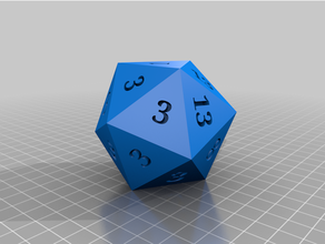 story point die d20 dice 3d print model - Mito3D