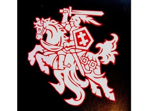 vytis - lithuanian national symbol 2d art badge coat arms lietuva lithuania nationalism 3d print model - Mito3D