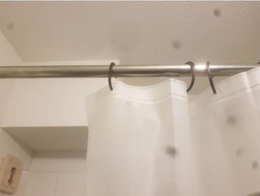 chuveiro cortina anel Anneau derramar ducha banheiro personalizado suporte casa maison panneau acessórios 3d print model - Mito3D