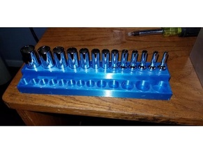 1 4 socket holder hand tools 14 rail sockets 3d print model - Mito3D