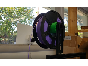 filament roller 3d printer accessories bearing spool holder linear 3d print model - Mito3D