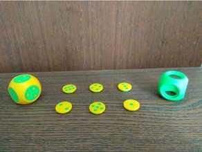 bi-colored dice games 3d print model - Mito3D