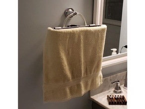 hate towel rings bathroom bar rack ring hanger holder hook 3d print model - Mito3D