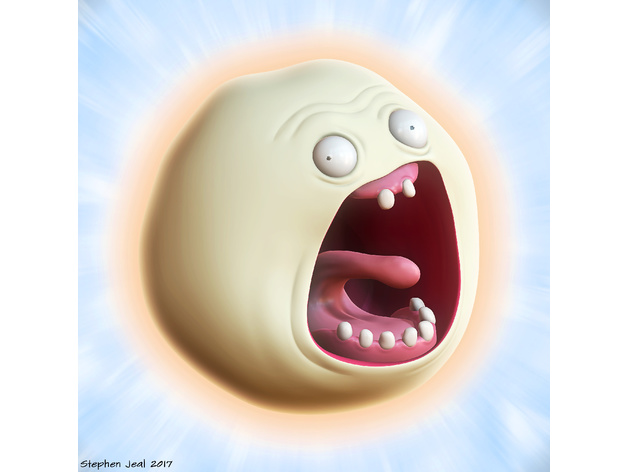 rick morty screaming sun creatures 3D print model - Mito3D