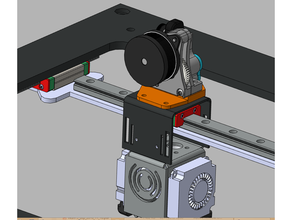 Segelflosse Extruder montieren Saphir Profi 3d Drucker 3d print model - Mito3D
