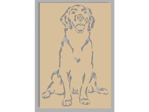 dourado retriever estêncil arte Ferramentas cão pintura 3d print model - Mito3D