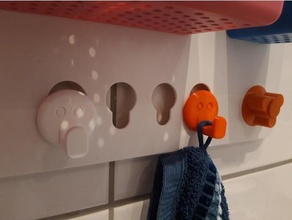 crochet compatible Ikea laddan Ménage l'éléphant cintre pirater 3d print model - Mito3D
