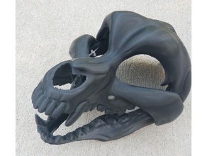 perro cráneo máscara medio canino disfraz fursuit head cabeza lobo 3d print model - Mito3D